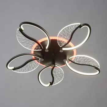 Люстра потолочная BayerLux «Астрид», 5хLED, 110 Вт, 3000-6000К, RGB, черный, 65658 см