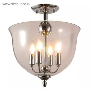 Люстра ATLAS 4x60Вт Е14 хром 38x38x41,3см