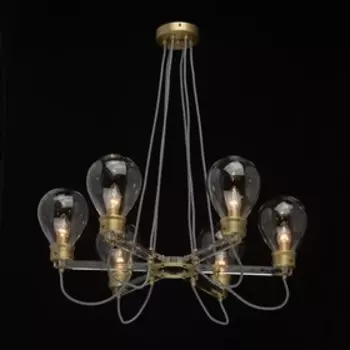 Люстра "Атмосфера", 6x5Вт E14, цвет латунь