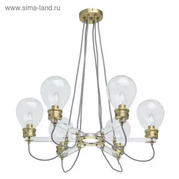 Люстра "Атмосфера", 6x5Вт E14, цвет латунь