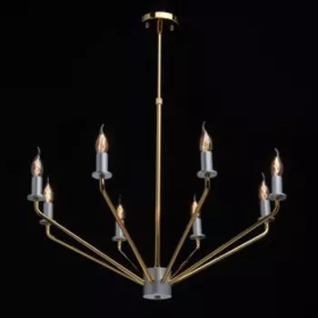 Люстра "Атмосфера", 8x40Вт E14, цвет золото, серебро