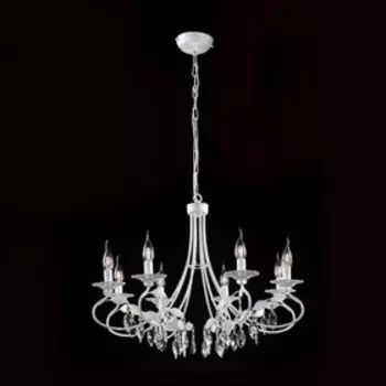 Люстра "Аттика" 8x60Вт E14 белый 48x44x52см