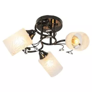 Люстра "Аурика" 3x60Вт E27 антрацит 43х43х22см.