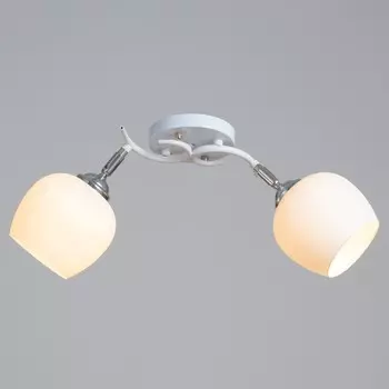 Люстра потолочная BayerLux «Ава», 2хЕ27, 40 Вт, бело-хромовый, 452627 см