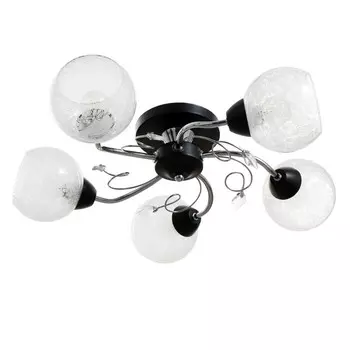 Люстра "Авиталь" 5хЕ27 40Вт чёрно-хромовый 53х53х23 см BayerLux