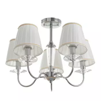 Люстра потолочная BayerLux «Авиталь», 5xЕ14, 40 Вт, хром, 585880 см