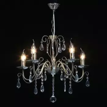 Люстра «Аврора», 5x60Вт E14, цвет латунь