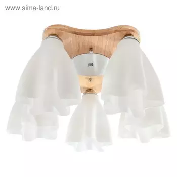 Люстра "Австралия", 5х40Вт Е27, цвет хром с коричневым