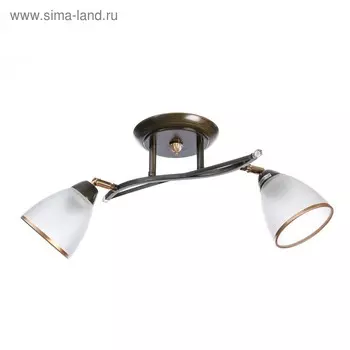 Люстра «Азалия», 2x40Вт E27, венге-золото 54х42х21 см.