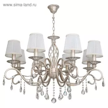 Люстра B11196/8FGD+WT WT, 8x40Вт E14, цвет античный белый