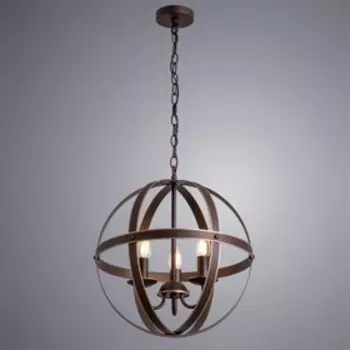 Люстра BABBU, 3x40Вт E14, цвет коричневый