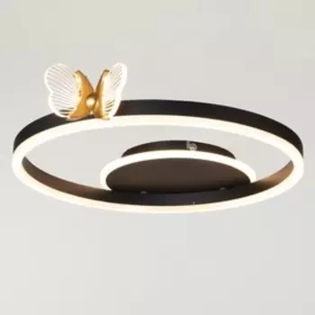 Люстра "Бабочки Уно" 36Вт LED 6000К черный 45х45х6см BayerLux