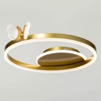 Люстра "Бабочки Уно" 36Вт LED 6000К золото 45х45х6см BayerLux