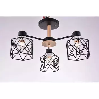 Люстра «Балтимор», 40Вт, E27, цвет черный, коричневый