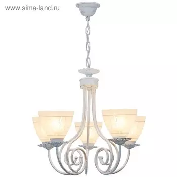 Люстра Barbara 5x60Вт E27 цвет белый, золото