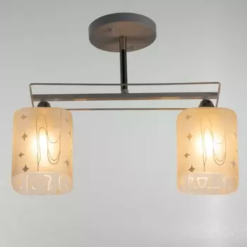 Люстра "Барс" 2х60Вт Е27 белый/хром 38х12х29см