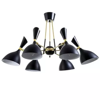 Люстра BayerLux «Бастони», 6хЕ14, 40 Вт, черно-золотой, 707054 см