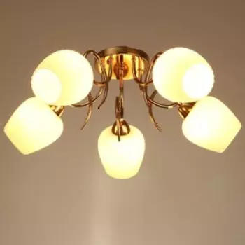 Люстра Беатрис 5х40Вт Е27 золото 56х56х23см