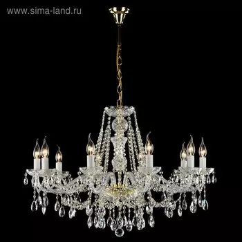 Люстра Maytoni DIA019-10-G, 10хE14, 60Вт, 87х87х93,4 см, цвет золото