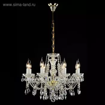 Люстра Beatrix 8x60Вт E14 золото 62x62x53,6см