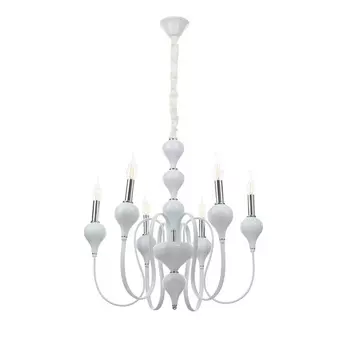 Люстра BayerLux «Бергамо,» 6хЕ14, 40 Вт, бело-хромовый, 606097 см