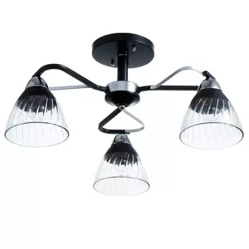 Люстра BayerLux «Берн», 3хЕ27, 40 Вт, чёрный/хромовый, 565625 см