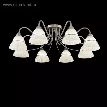 Люстра Berta, 8x60Вт E27, цвет никель