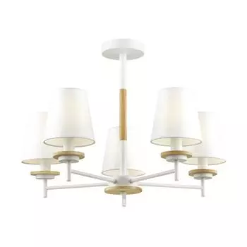 Люстра BETSY, E14 5x40Вт, цвет белый, дерево