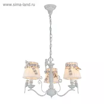 Люстра Maytoni ARM013-03-W, 3хE14, 40Вт, 55х55х87 см, цвет белый антик