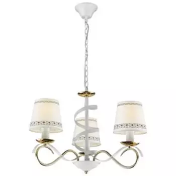 Люстра "Бити" 3x60Вт E14 белый, золото 57x57x84см