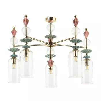 Люстра BIZET, 5x40Вт E14, цвет золото, IP20