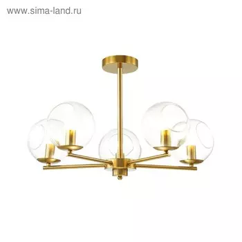 Люстра BLAIR 5x60Вт E14 латунь