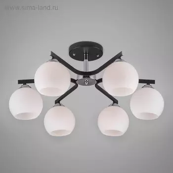 Люстра Blasco, 6x40Вт E27, цвет хром, венге