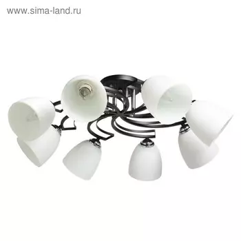 Люстра "Блеск", 8x40Вт E27, цвет чёрный, хром