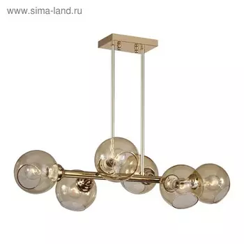 Люстра Bolillas, 6x40Вт E27, цвет золото