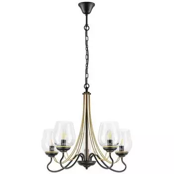 Люстра Bolla, 5x40Вт E14, цвет золото, черный