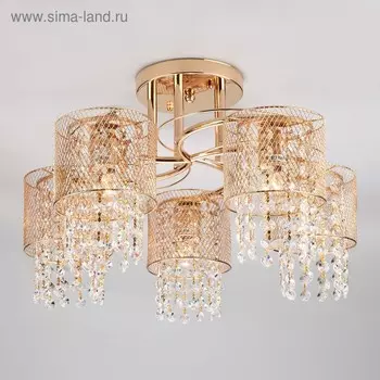 Люстра Bonnie 5x60Вт E27 золото