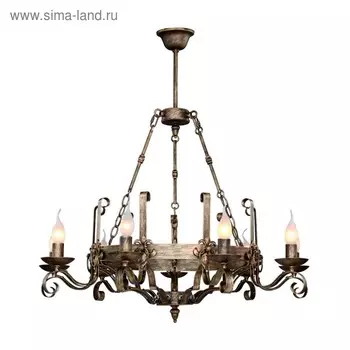 Люстра Boulogne, 9x60Вт E14, цвет бронза
