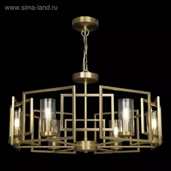 Светильник подвесной Maytoni H009PL-06G, 6хE14, 40Вт, 65,6х65,6х138,5 см, цвет золото
