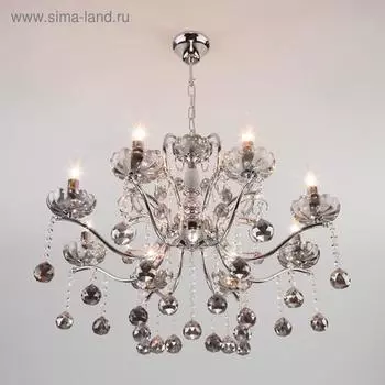 Люстра Brezza, 8x60Вт E14, цвет хром