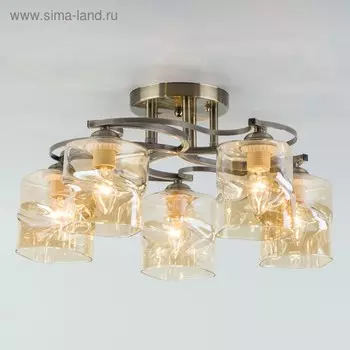 Люстра Brice, 5x40Вт E27, цвет античная бронза