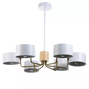 Люстра BayerLux «Бриско», 6хЕ27, 40 Вт, бело-золотой, 909055 см