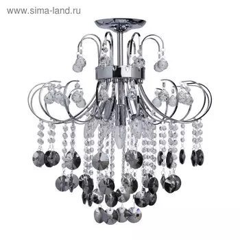 Люстра "Бриз" 5x60Вт E14 хром 56x56x57см