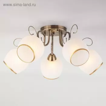 Люстра Brooksy, 5x40Вт E27, цвет античная бронза