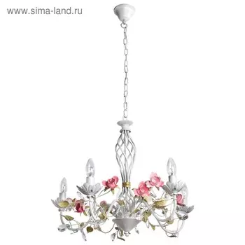 Люстра «Букет», 5x40Вт E14, белый
