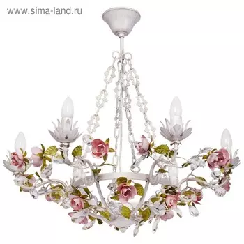 Люстра «Букет», 6x40Вт E14, белый