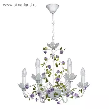 Люстра "Букет", 6x40Вт E14, белый