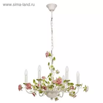 Люстра "Букет", 6x40Вт E14, белый