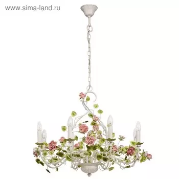 Люстра "Букет", 8x40Вт E14, белый