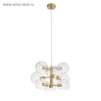 Люстра подвесная St Luce. SL434.203.09. Calmare. 9х40 Вт, E14, 54х54х33 см, цвет латунь